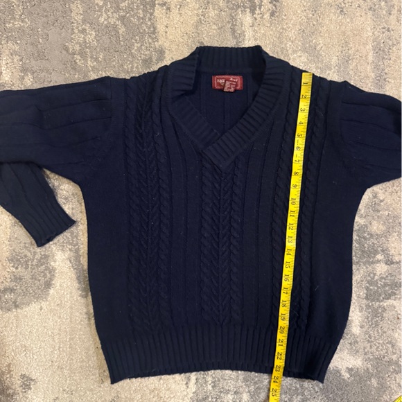 Eagle Point Navy Blue Cable Knit Sweater - Picture 5 of 5